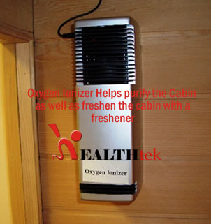 Our Far infrared Saunas are all fitted with Oxygen Ionizers